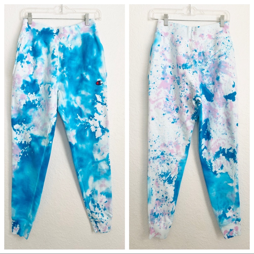 Tie Dyed Champion Reverse Weave Jogger Sweatpants